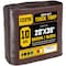 Core Tarps Heavy Duty Tarp, 35 ft L x 0.5 mm H x 20 ft W, 10 Mil, Brown/Black, Polyethylene CT-602-20X35 - alternate 1